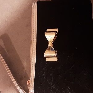 Ladies black gold bag